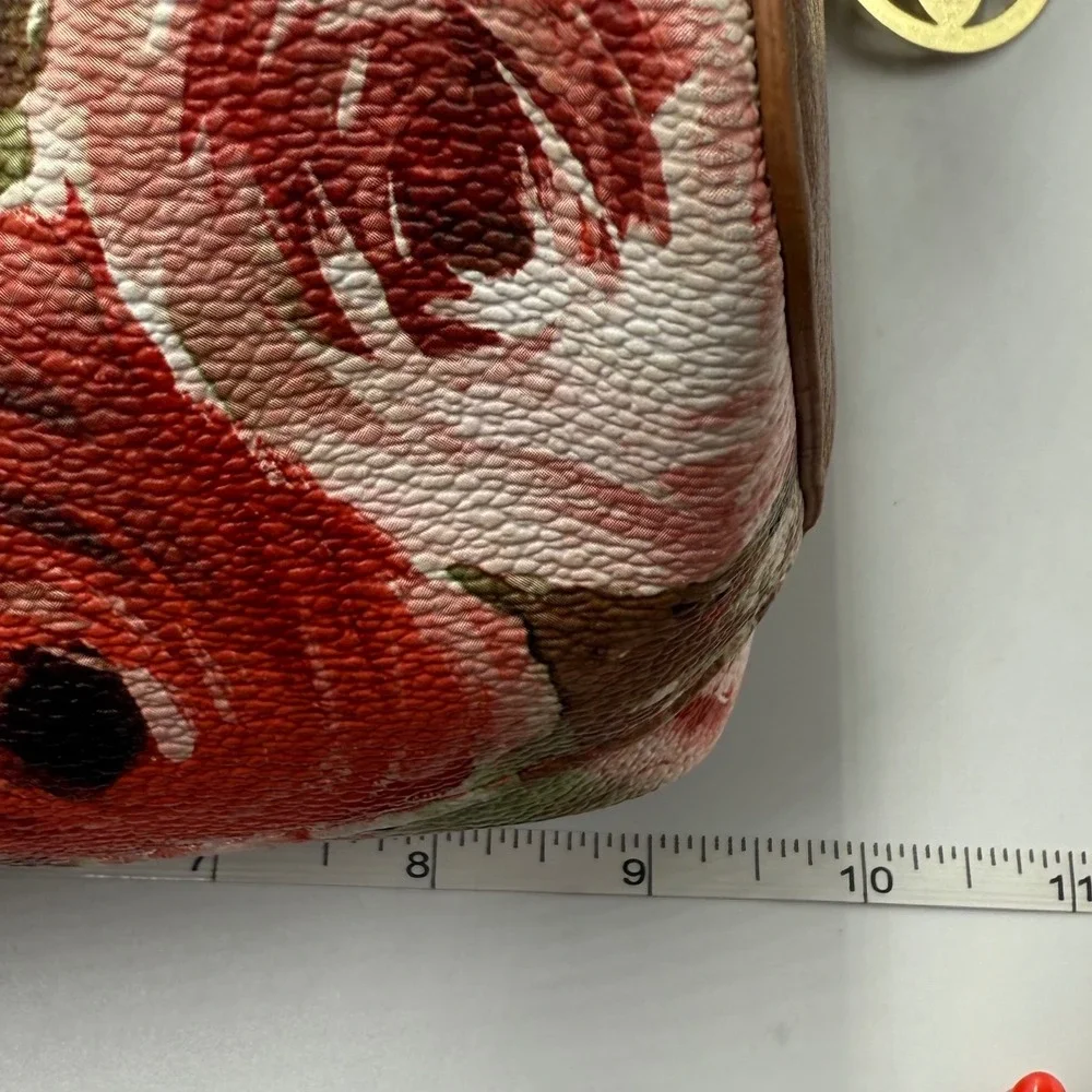 Bueno Floral Tote Handbag Purse pink green Pockets Zipper‎ Lined Shoulder Bag - Picture 7 of 8